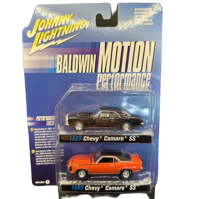 Johnny Lightning Baldwin Motion Performance Camaro SS Black and Orange