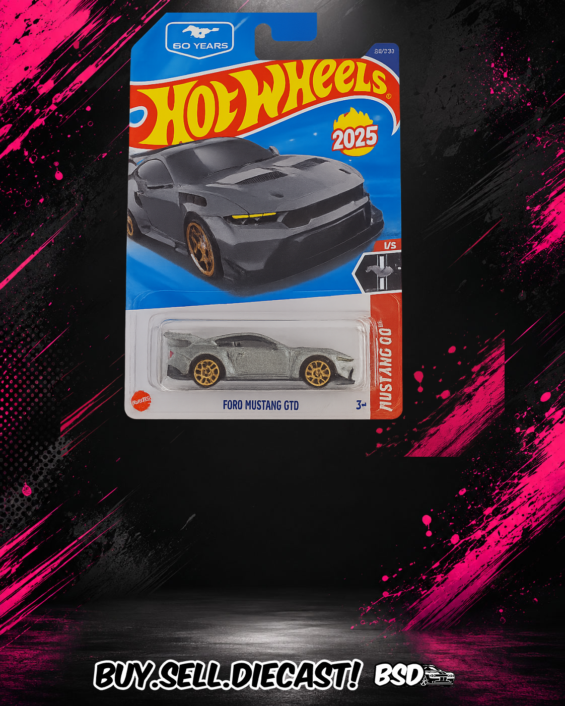 Hot Wheels Mustang GTD 34/250 Silver