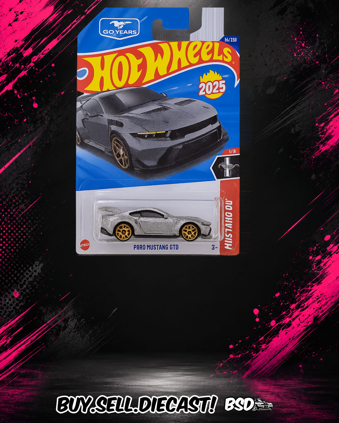 Hot Wheels Mustang 60th Mustang GTD 34/250 Silver
