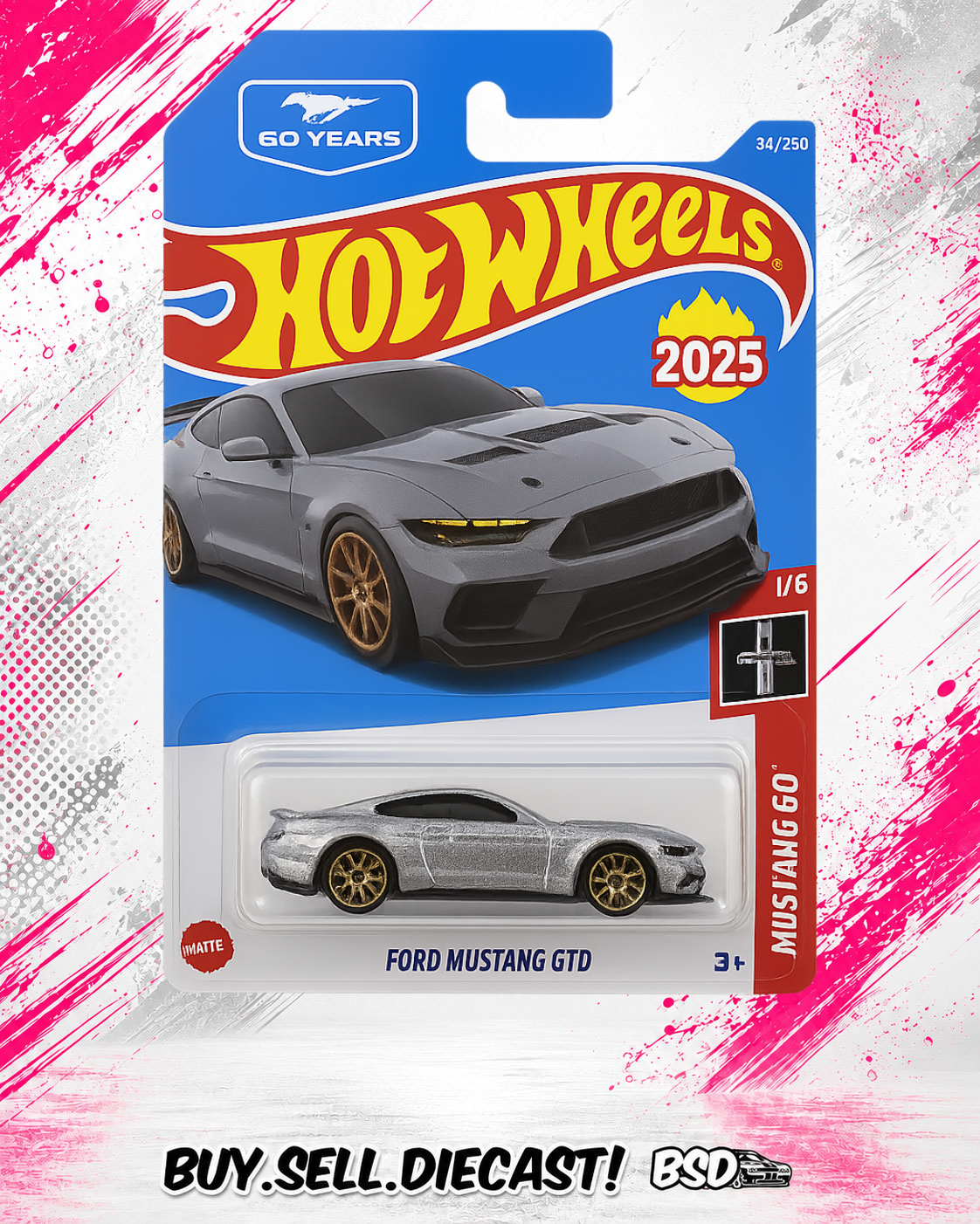 Hot Wheels Mustang GTD 34/250 Silver